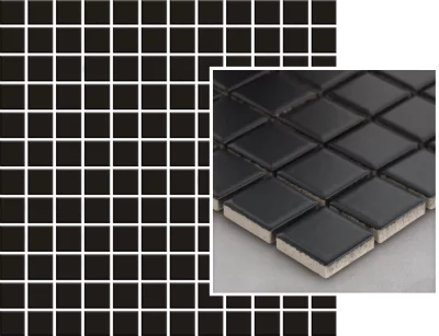 Płytka Altea nero mozaika prasowana k. 2,3X2,3 29,8X29,8 29,8 x 29,8cm - zdjęcie 1.