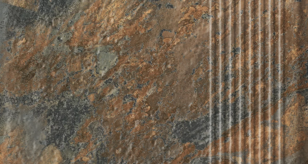 Ardis rust stopnica prosta struktura mat | Ceramika Paradyż