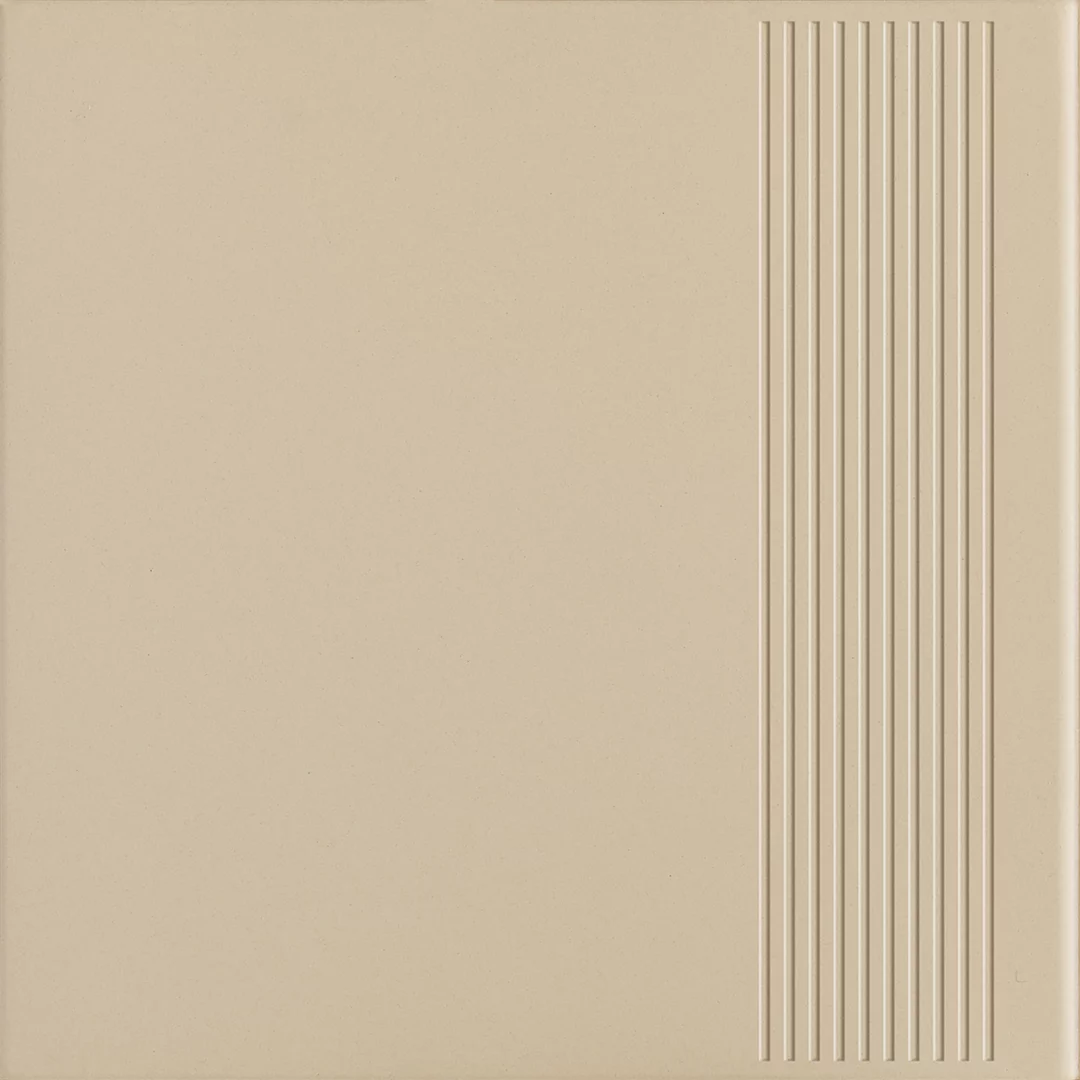 Płytka Bazo beige stopnica prosta gres monokolor mat. 30 x 30 cm - zdjęcie 1.