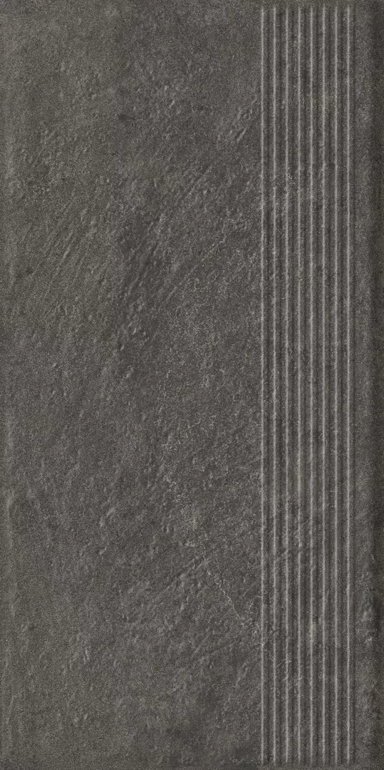 Płytka Carrizo basalt stopnica prosta struktura mat 60 x 30 cm - zdjęcie 1.