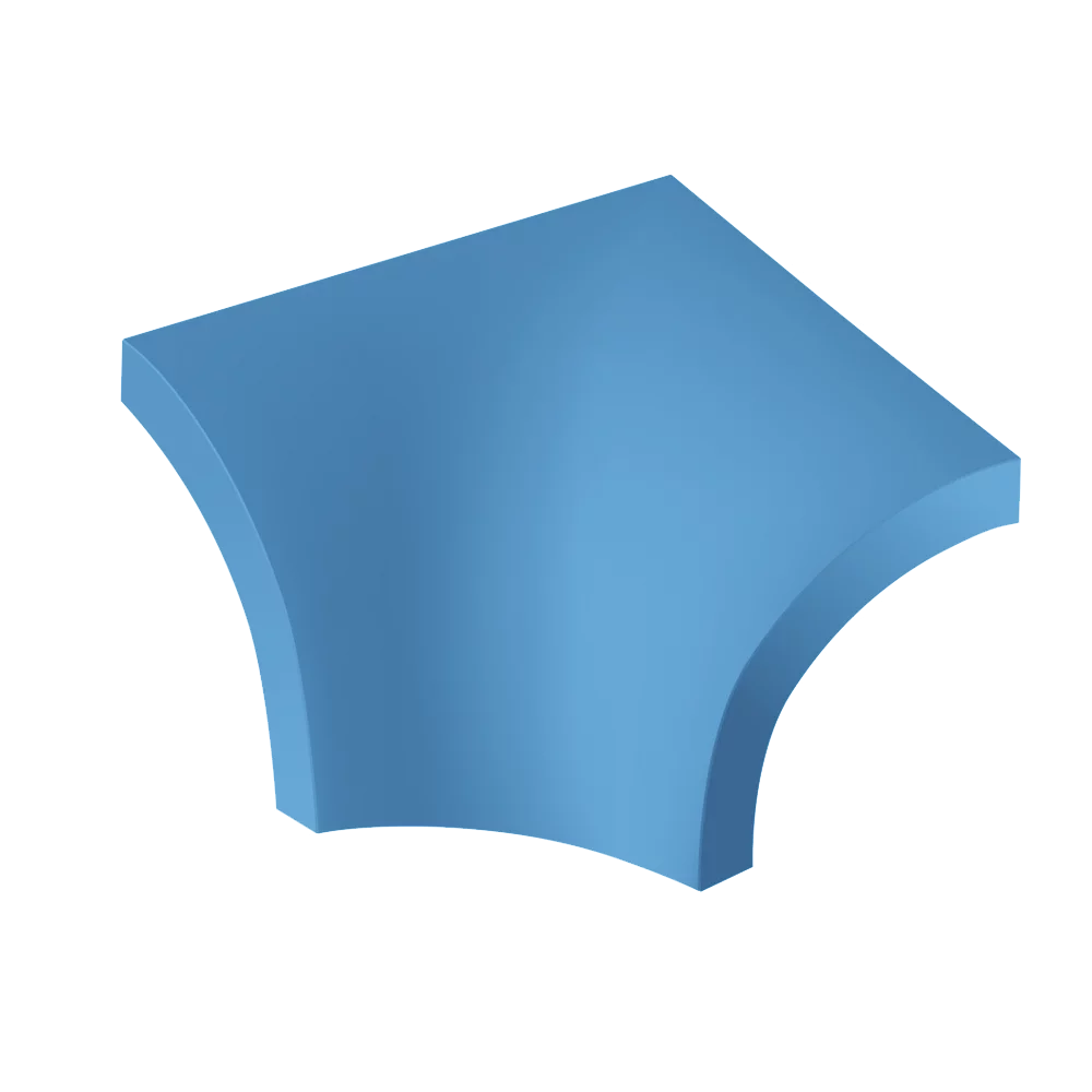 Płytka Gamma colours niebieska kształtka f połysk  - zdjęcie 1.