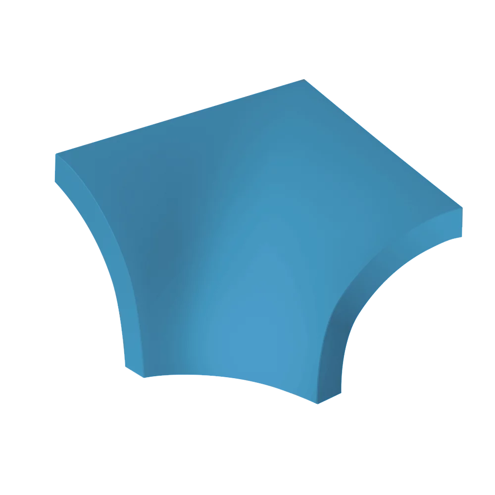 Płytka Gamma colours niebieska kształtka f mat. 4 x 3 cm - zdjęcie 1.