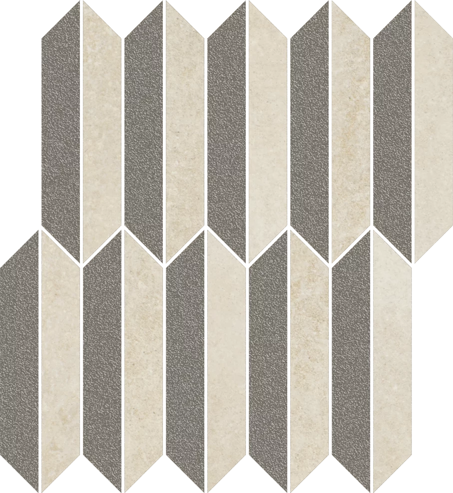 Płytka Mystic shadows beige mozaika cięta mix mat 29,8 x 27,4 cm - zdjęcie 1.