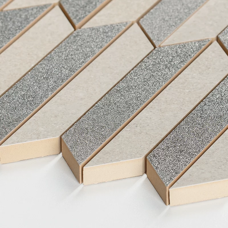 Płytka Mystic shadows beige mozaika cięta mix mat 29,8 x 27,4 cm - zdjęcie 3.