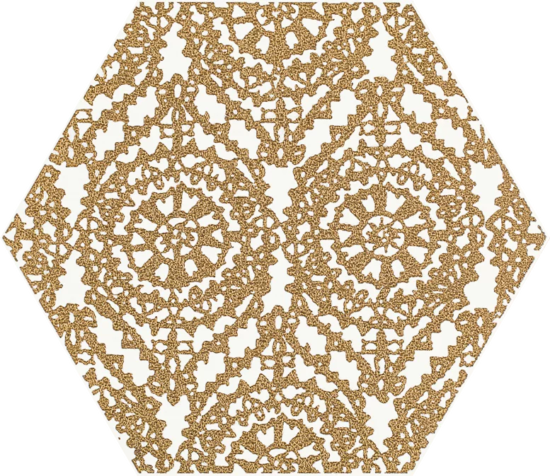 Płytka Shiny lines gold heksagon inserto a 19,8 x 17,1 cm - zdjęcie 1.