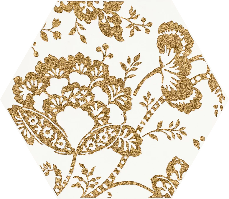 Płytka Shiny lines gold heksagon inserto c 19,8 x 17,1 cm - zdjęcie 2.