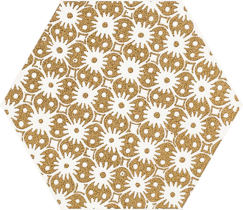 Płytka Shiny lines gold heksagon inserto d 19,8 x 17,1 cm - zdjęcie 1.