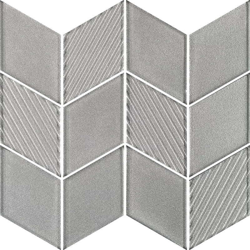 Płytka Uniwersalna mozaika szklana silver romb 23,8 x 20,5 cm - zdjęcie 1.