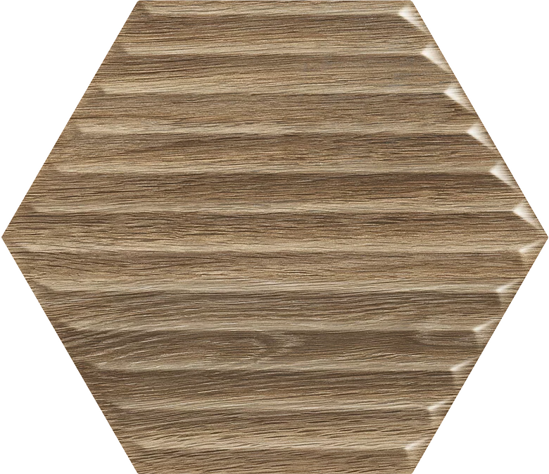 Płytka Woodskin wood heksagon struktura b ściana 19,8 x 17,1 cm - zdjęcie 1.