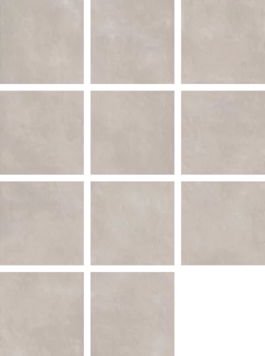Koláž složená z fotografií tváře pro produkt Evoria grey gres szkl. rekt. struktura mat.